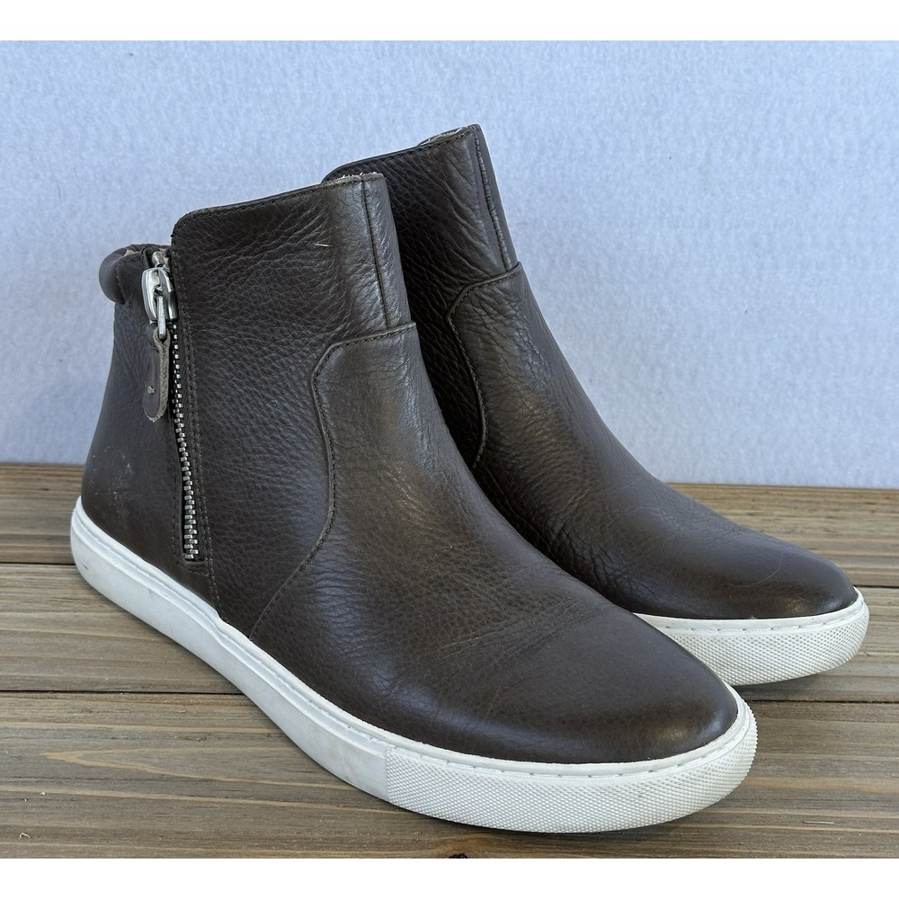 Kenneth Cole Gentle Souls High Top Leather Sneakers Womens 9 Brown Excellent